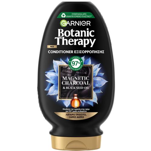 Garnier Botanic Therapy Magnetic Charcoal & Black Seed Oil Conditioner Μαλακτική Κρέμα Εξισορρόπησης με Ενεργό Άνθρακα για Λιπαρά Μαλλιά με Ξηρές Άκρες 200ml